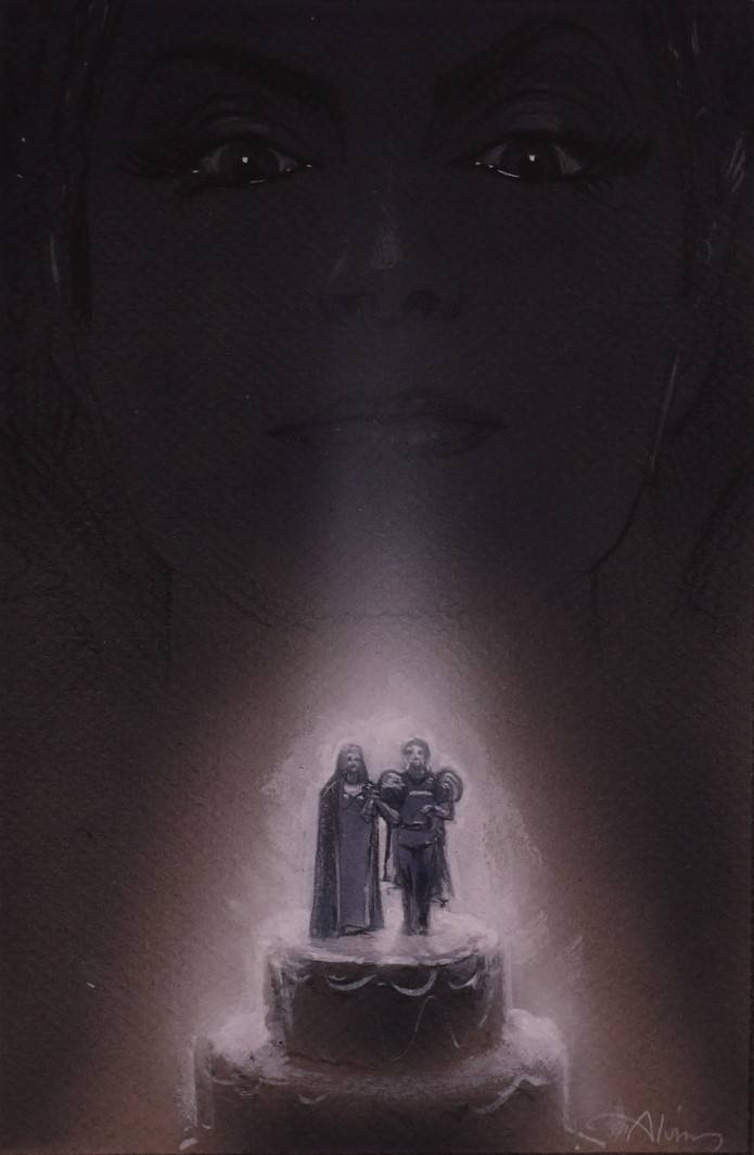Enchanted Poster Concept, Queen Watching Over Wedding Cake by John Alvin, Image 2.