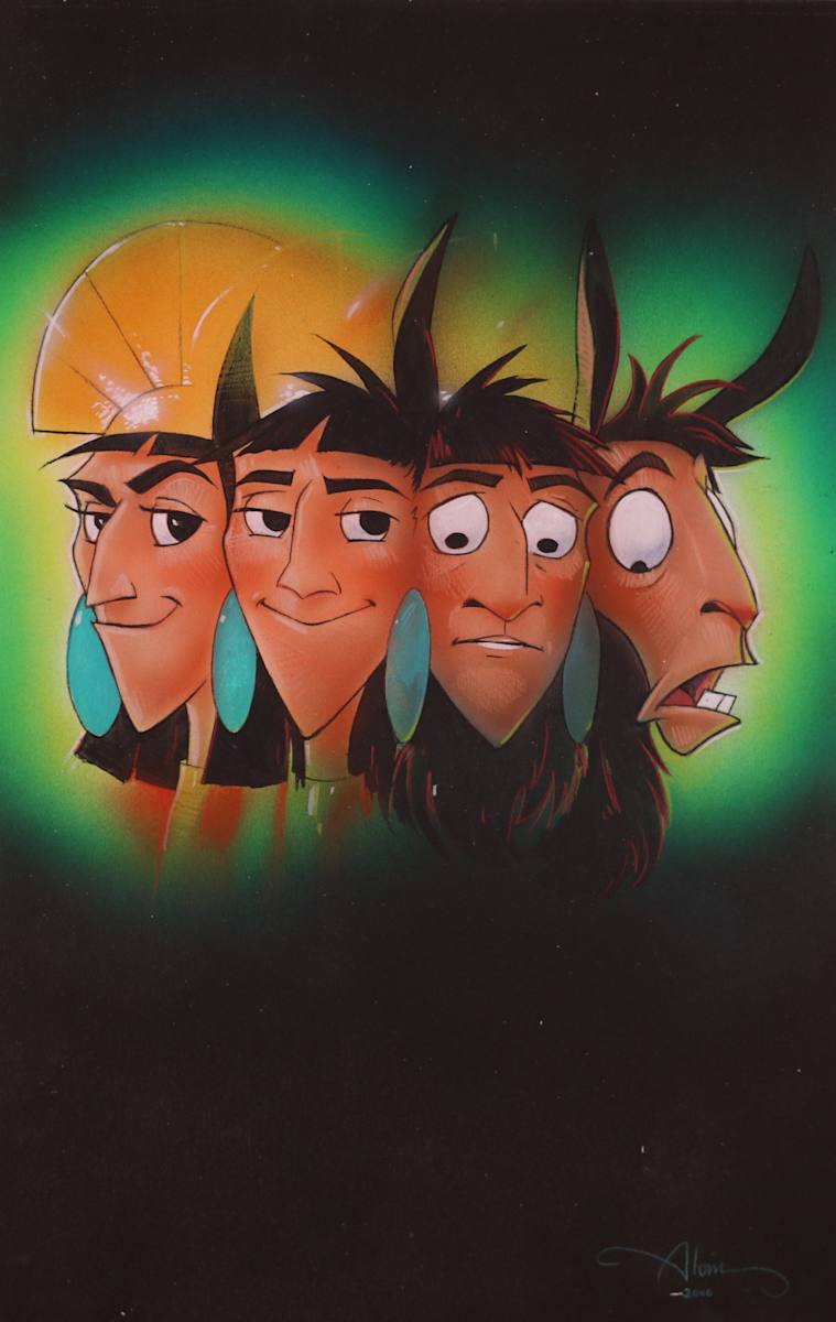 The Emperor's New Groove Color Concept for 2000 Campaign, Transformation by John Alvin, Image 2.