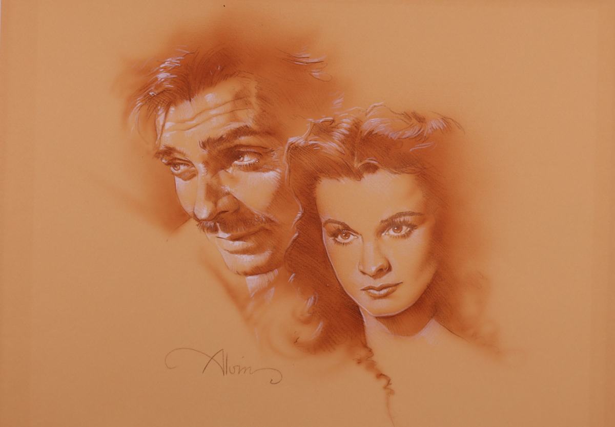 Gone With the Wind Sepia Portrait by John Alvin 