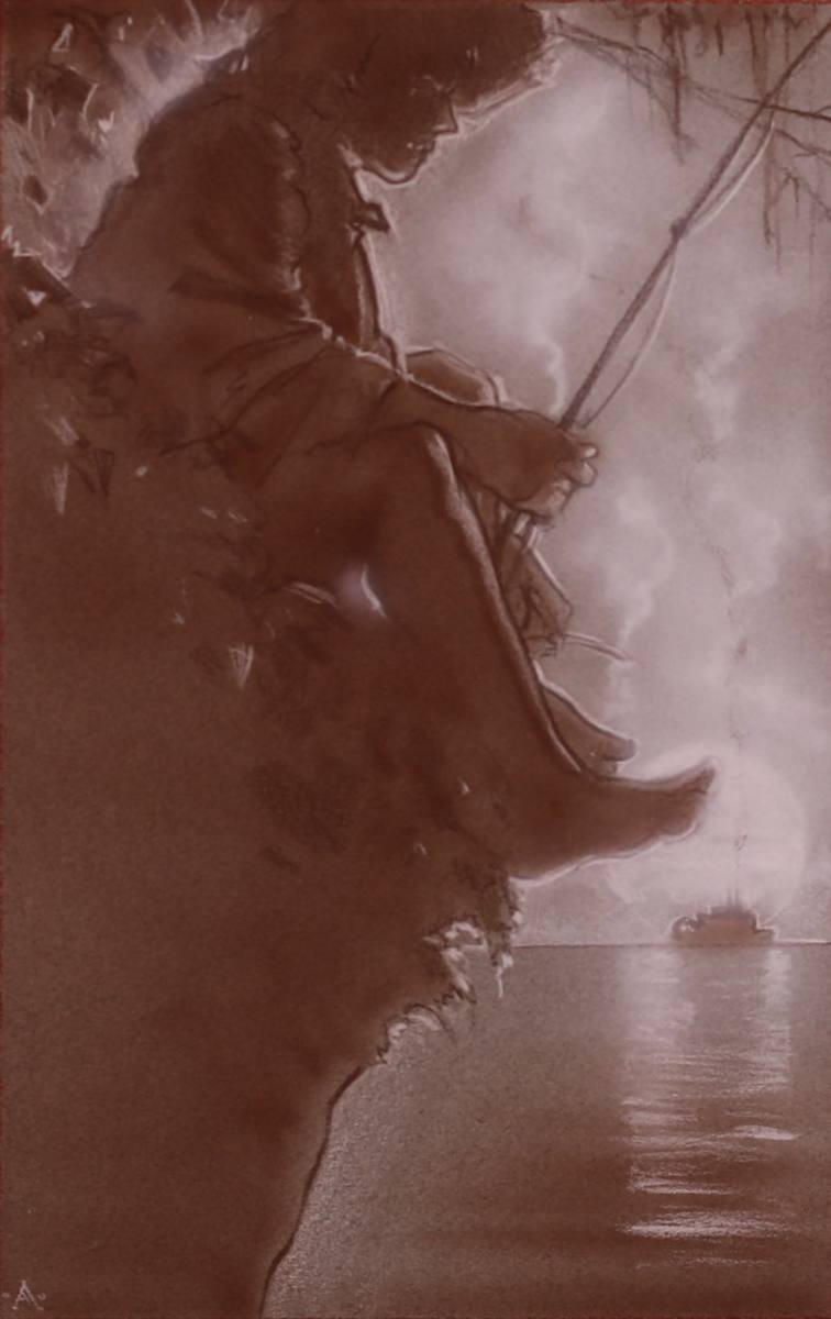The Adventures of Huck Finn Poster Color Concept Art by John Alvin, Image 2.