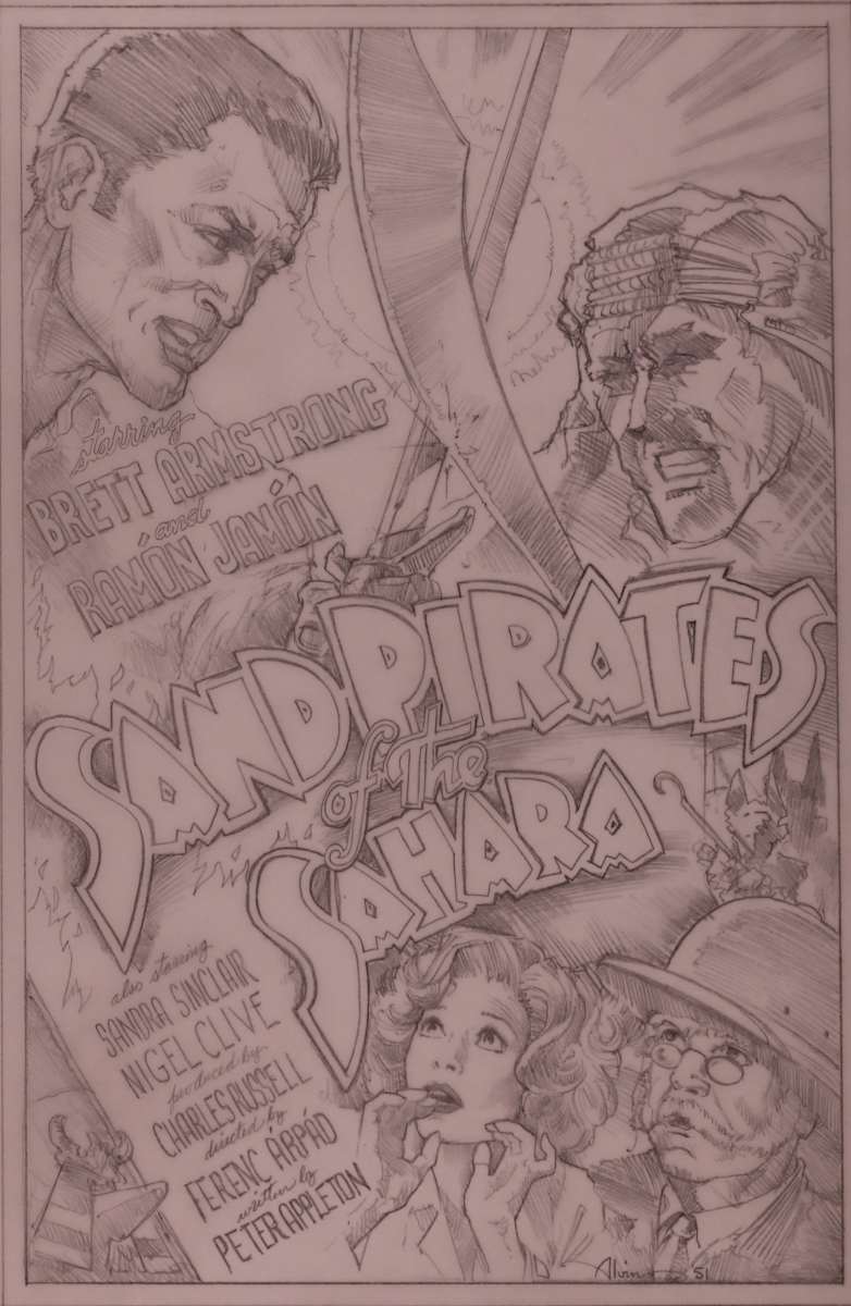 The Majestic Sand Pirates of the Sahara Poster Concept Art by John Alvin, Image 2.