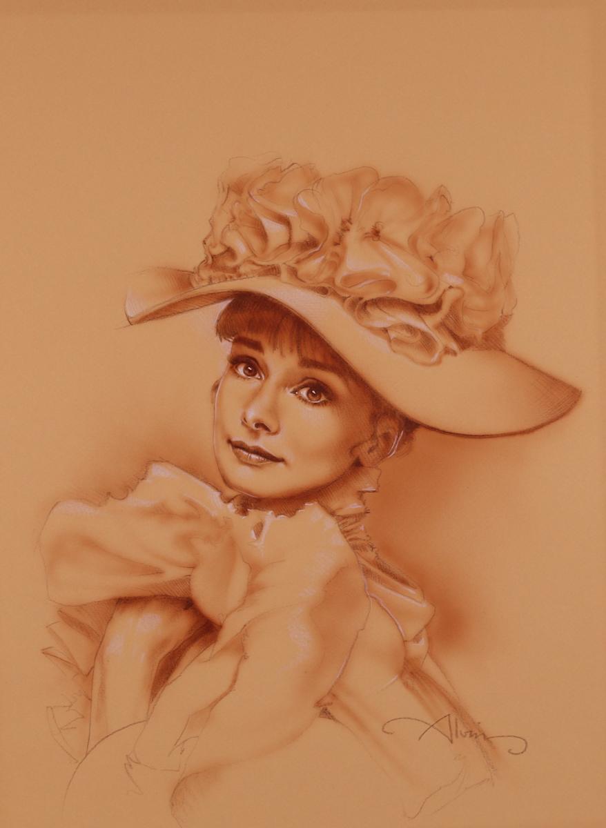 My Fair Lady Audrey Hepburn: Sepia Portrait by John Alvin, Image 2.