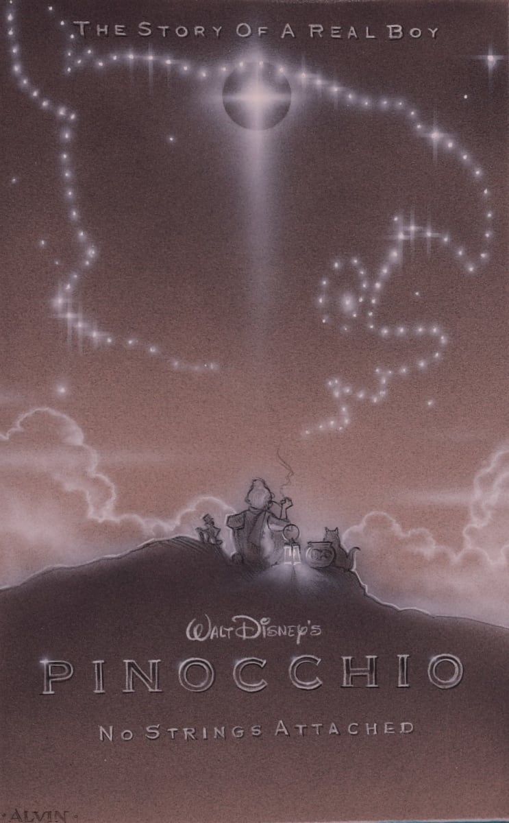 Pinocchio Rerelease Poster Concept, Made of Stars by John Alvin, Image 2.