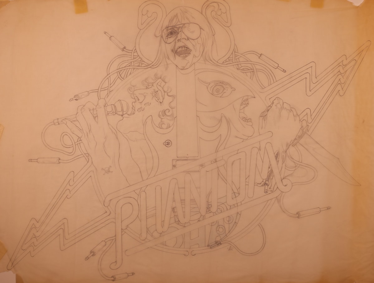 Phantom of the Paradise Transfer Drawing for Key Art by John Alvin, Image 2.