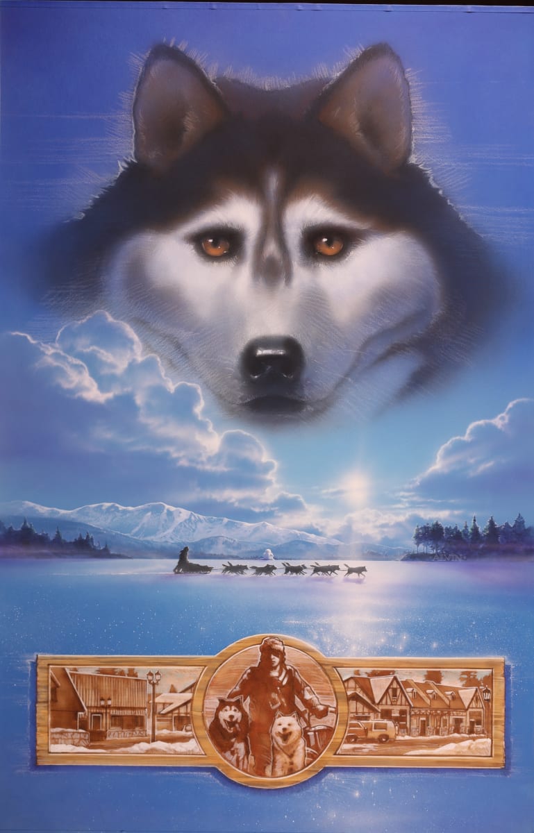 Big Bear Sled Dog Race Key Art by John Alvin, Image 2.