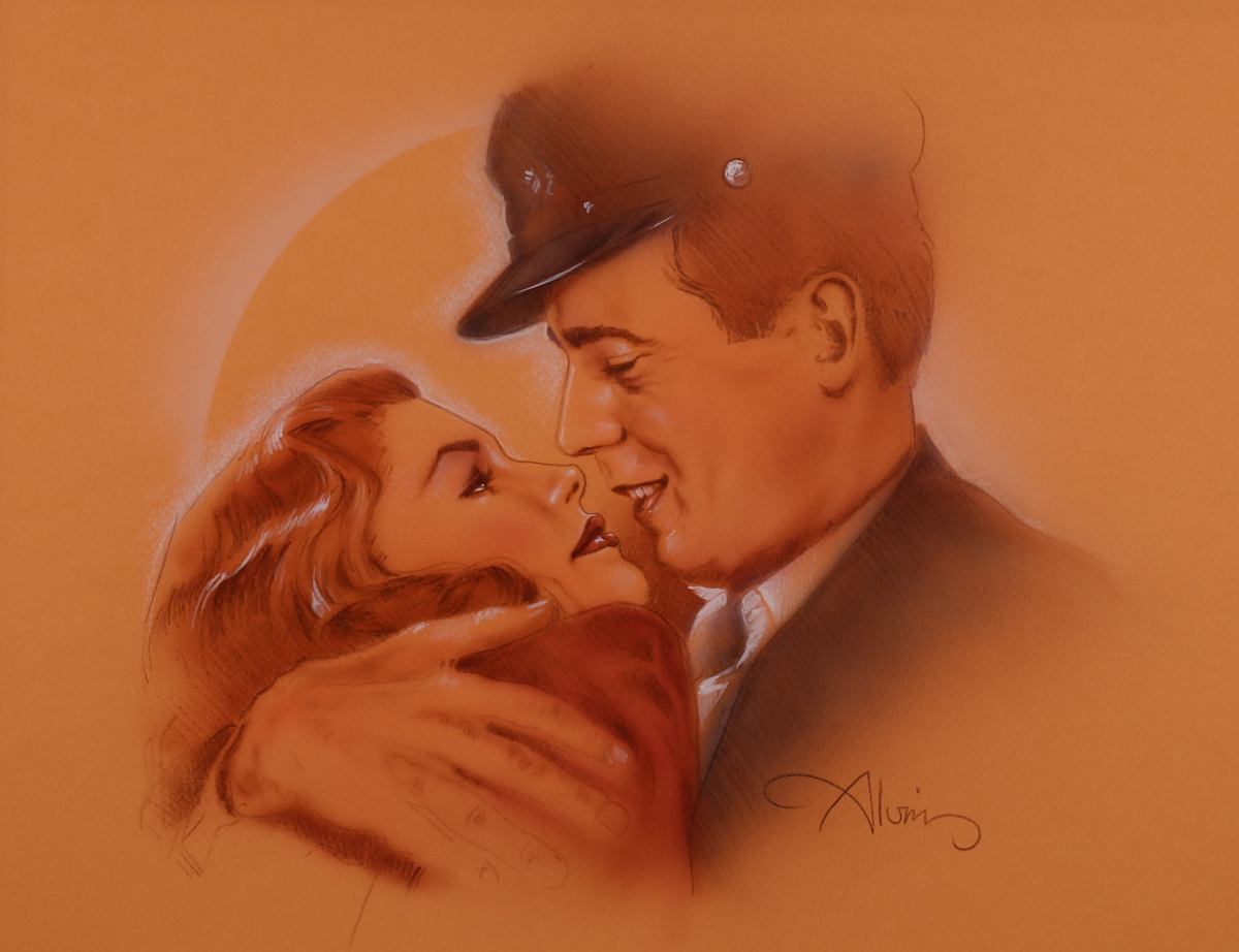To Have and Have Not Humphrey Bogart and Lauren Bacall: Sepia Portrait by John Alvin, Image 2.