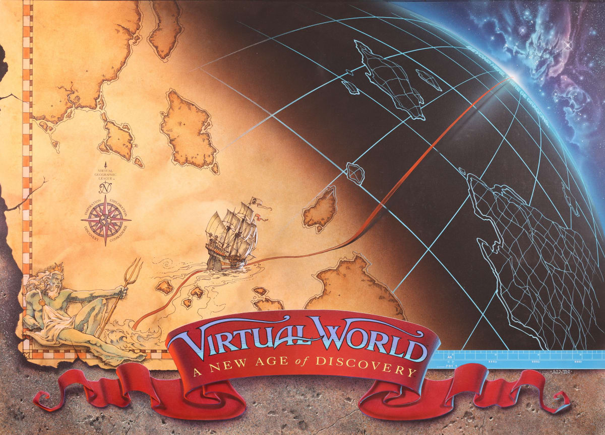 Virtual World Video Game Poster Key Art by John Alvin, Image 2.