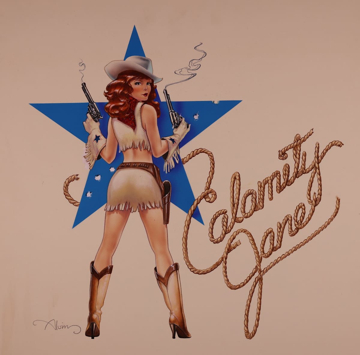 Virtual World Video Game Key Art, Calamity Jane by John Alvin, Image 2.
