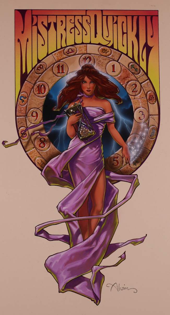 Virtual World Video Game Key Art, Mistress Quickly by John Alvin, Image 2.