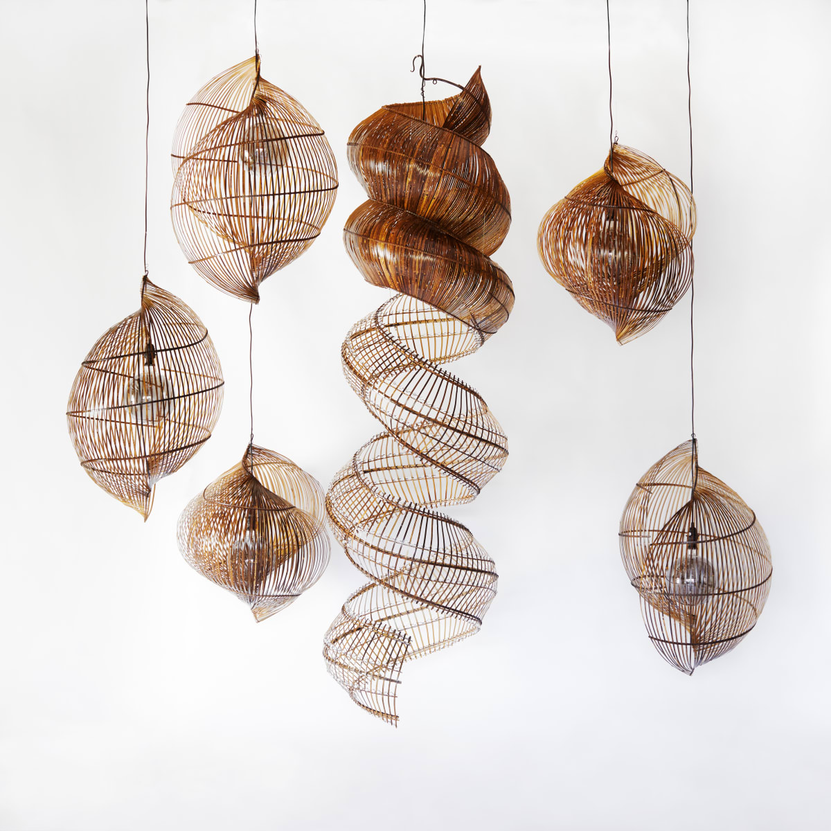 Cloud of Shells Project, Tennessee by Charissa  Image: Grouping of 5 small spirals and one large spiral for luxury home in Tennessee