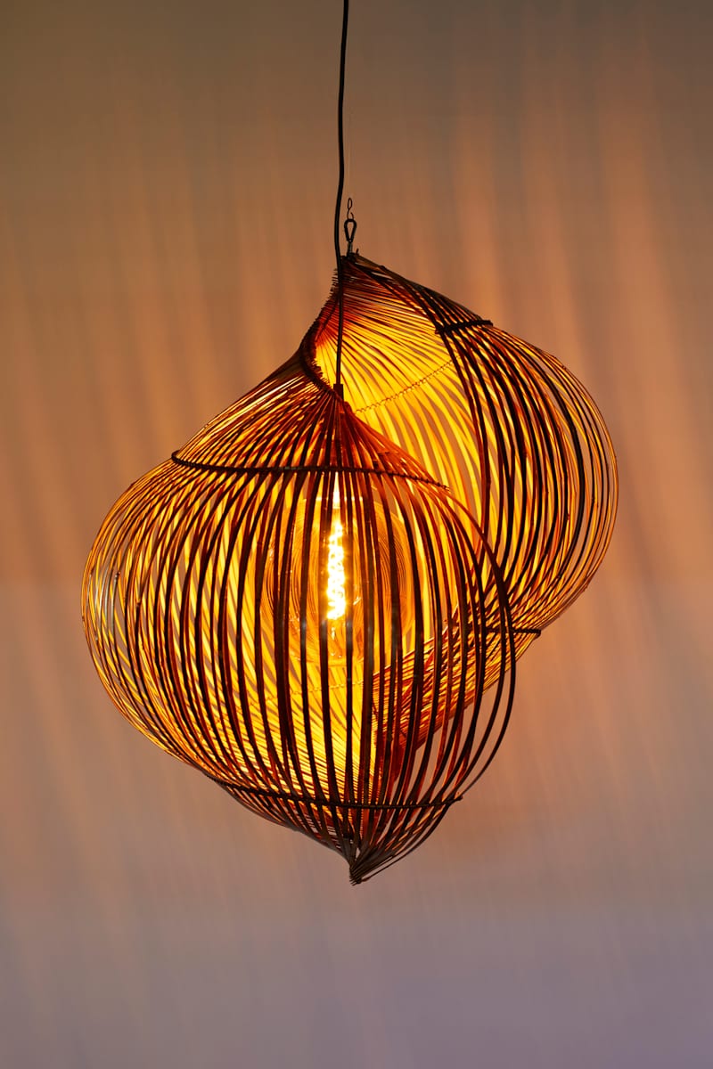 Double walled shell sculptural lamp, Image 2.