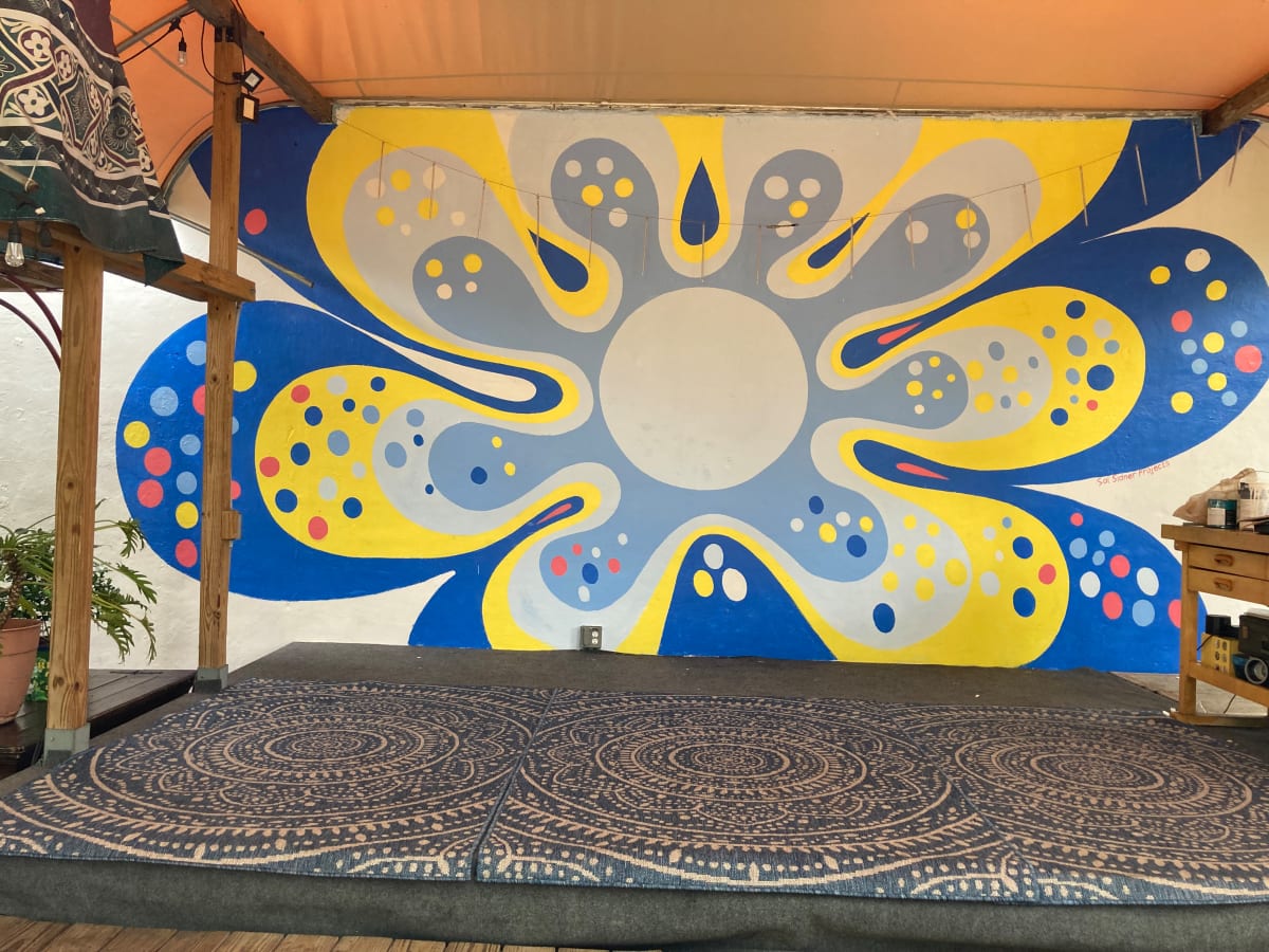 Stage mural  Image: Naomi’s garden stage Music venue 
