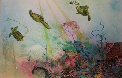 TURTLES WITH GARBAGE by SAL SIDNER, Image 1.