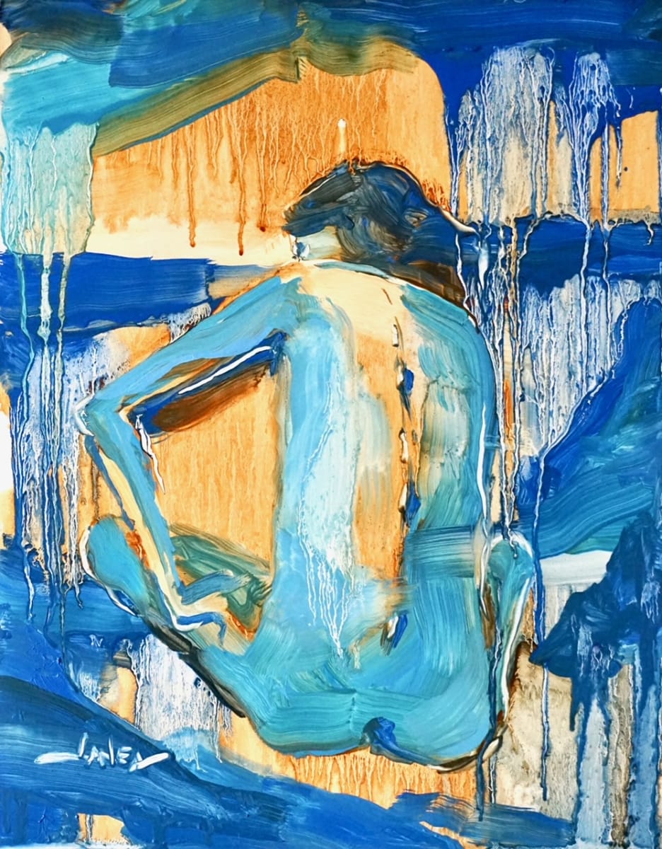 Blue Figure Study 01 by Janea Spillers 