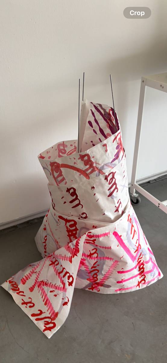 tell it slant, tell it skeiv by Astri Snodgrass  Image: During installation at BOX13