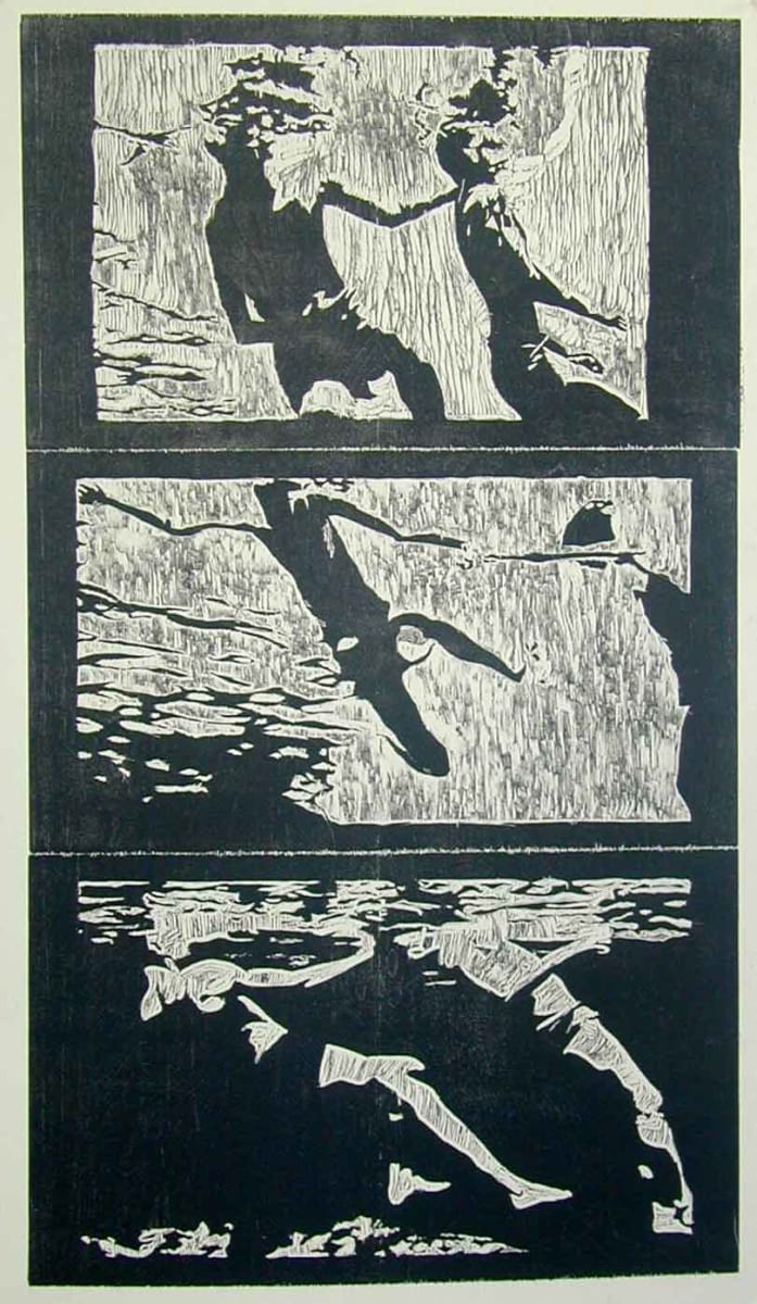 Swimmers Tryptich by Karim Shuquem 