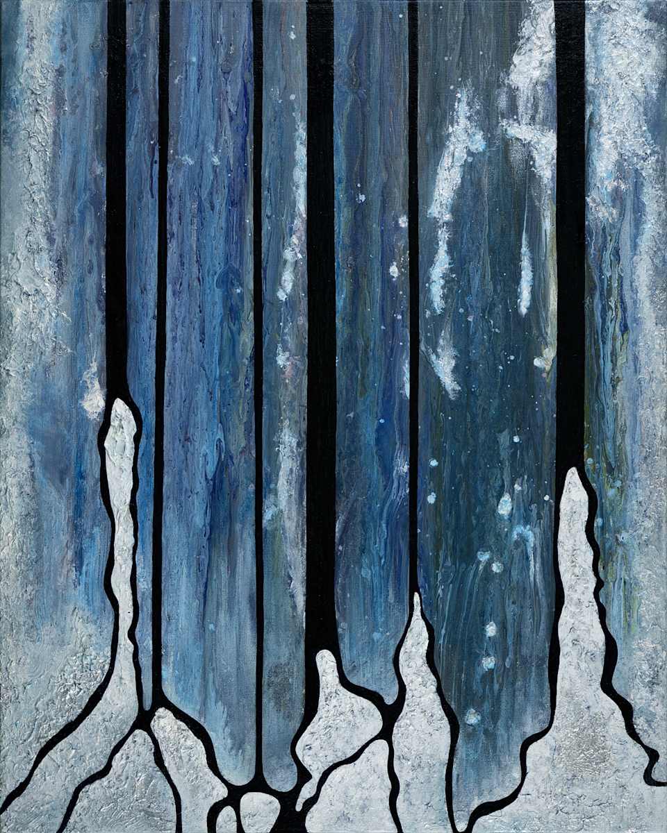Waterfalls by Sonia Wilkinson  Image: 'Waterfalls'—what it looks like without a frame.