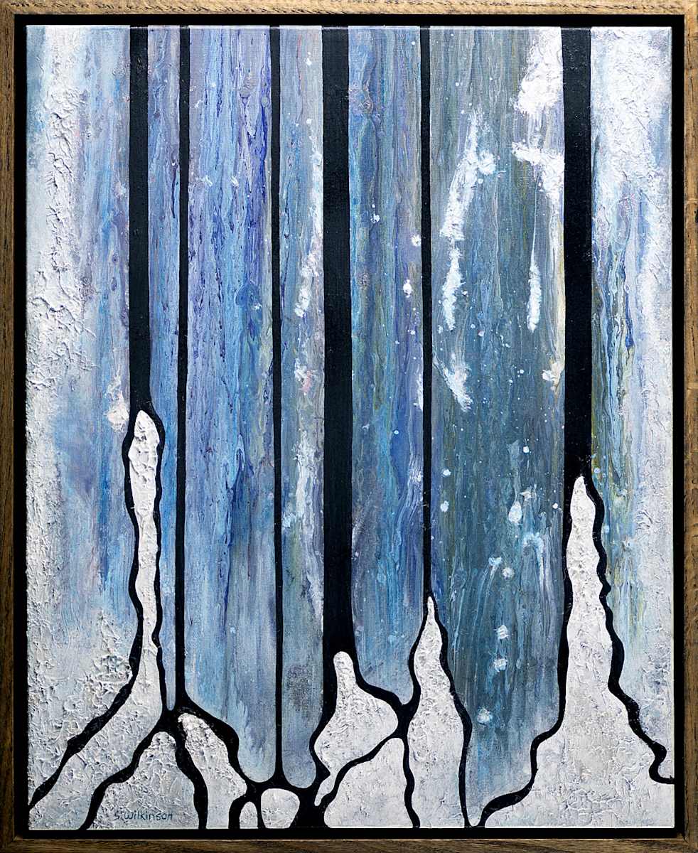 Waterfalls by Sonia Wilkinson  Image: Framed and ready to hang.