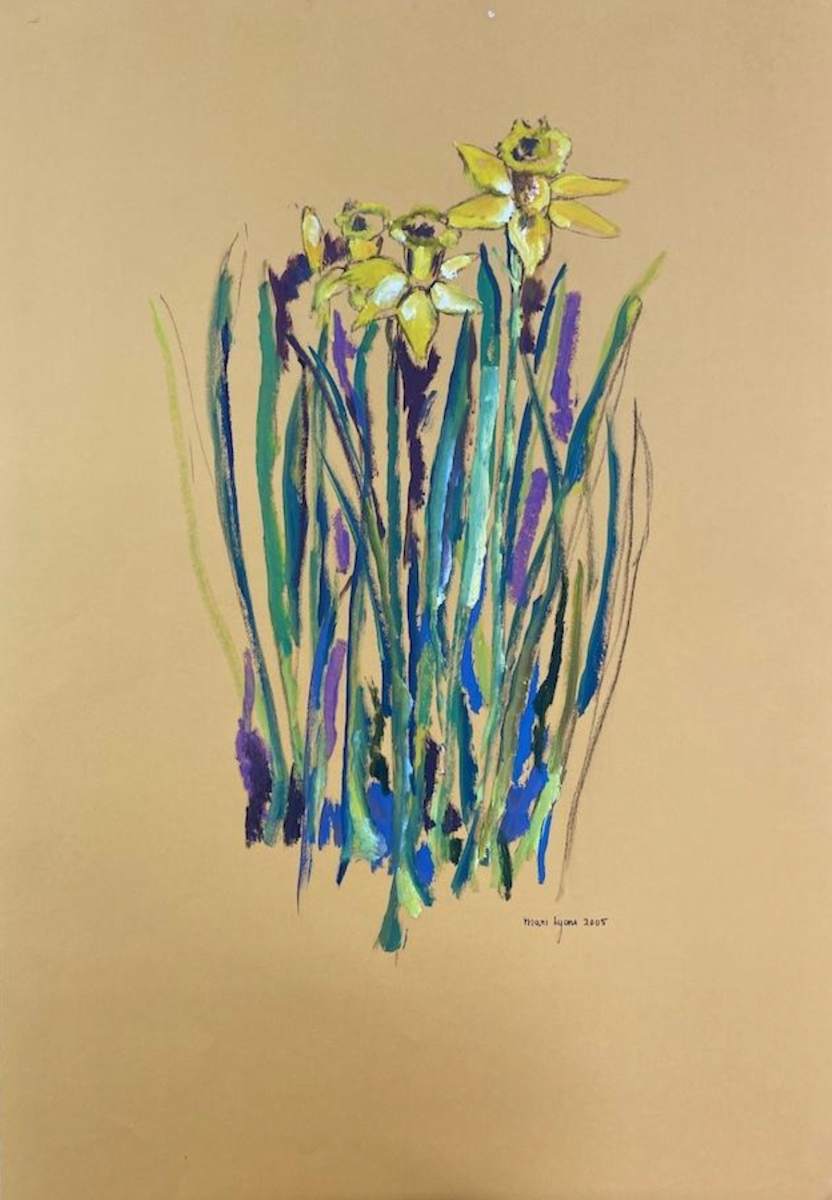 Daffodils on Gold by Mari Lyons, Image 1.