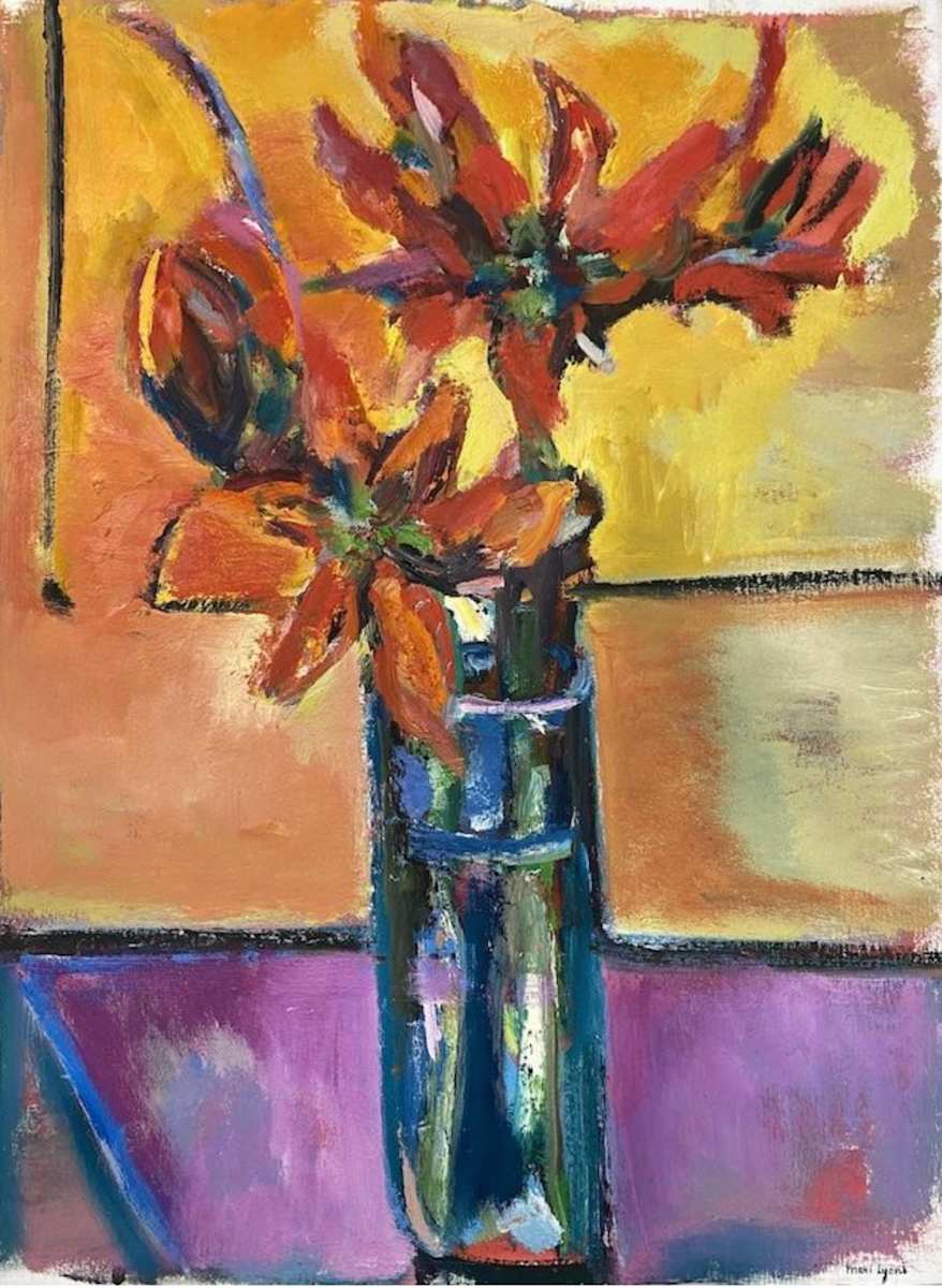 Vase on Lines by Mari Lyons, Image 1.