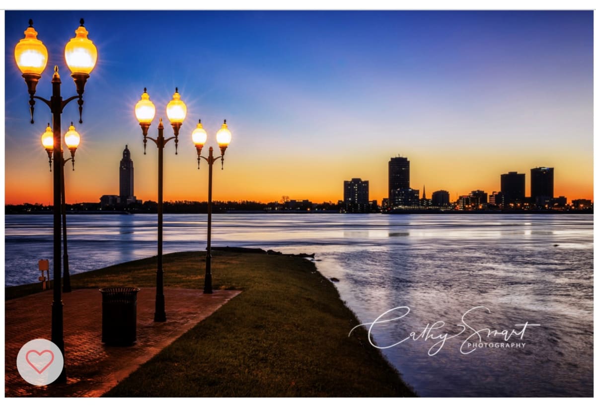 (3) Lights Over the Baton Rouge Skyline by Cathy Smart 