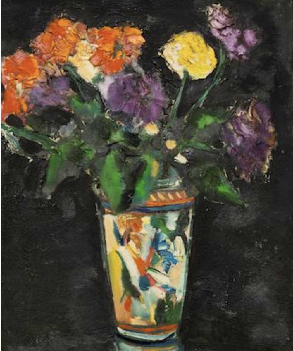 77. Bright Vase on Black by Mari Lyons, Image 1.