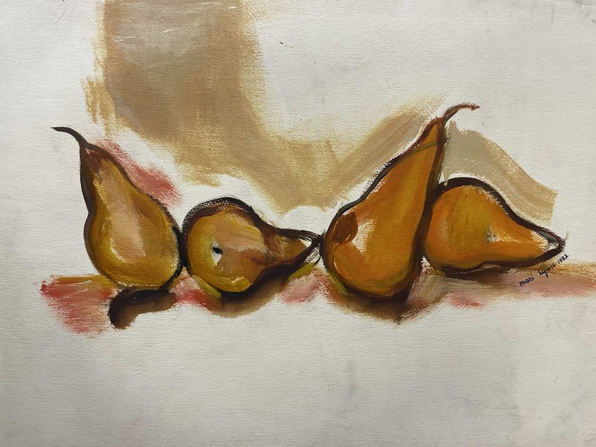 Pears in White by Mari Lyons, Image 1.