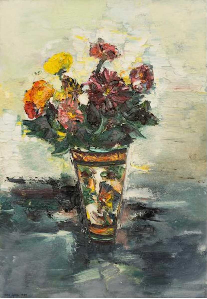 86. Colorful Vase on White by Mari Lyons, Image 1.