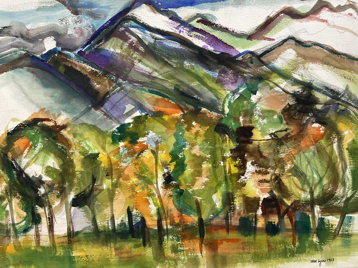 Purple Hill with Trees by Mari Lyons, Image 1.