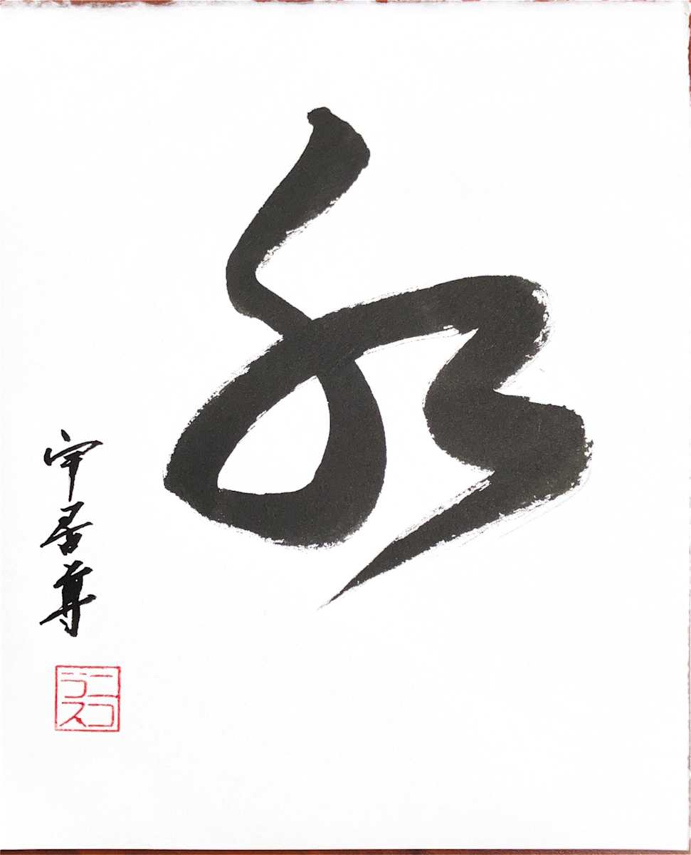 Sui/すい (water) in sosho style by Nicholas Wilson 