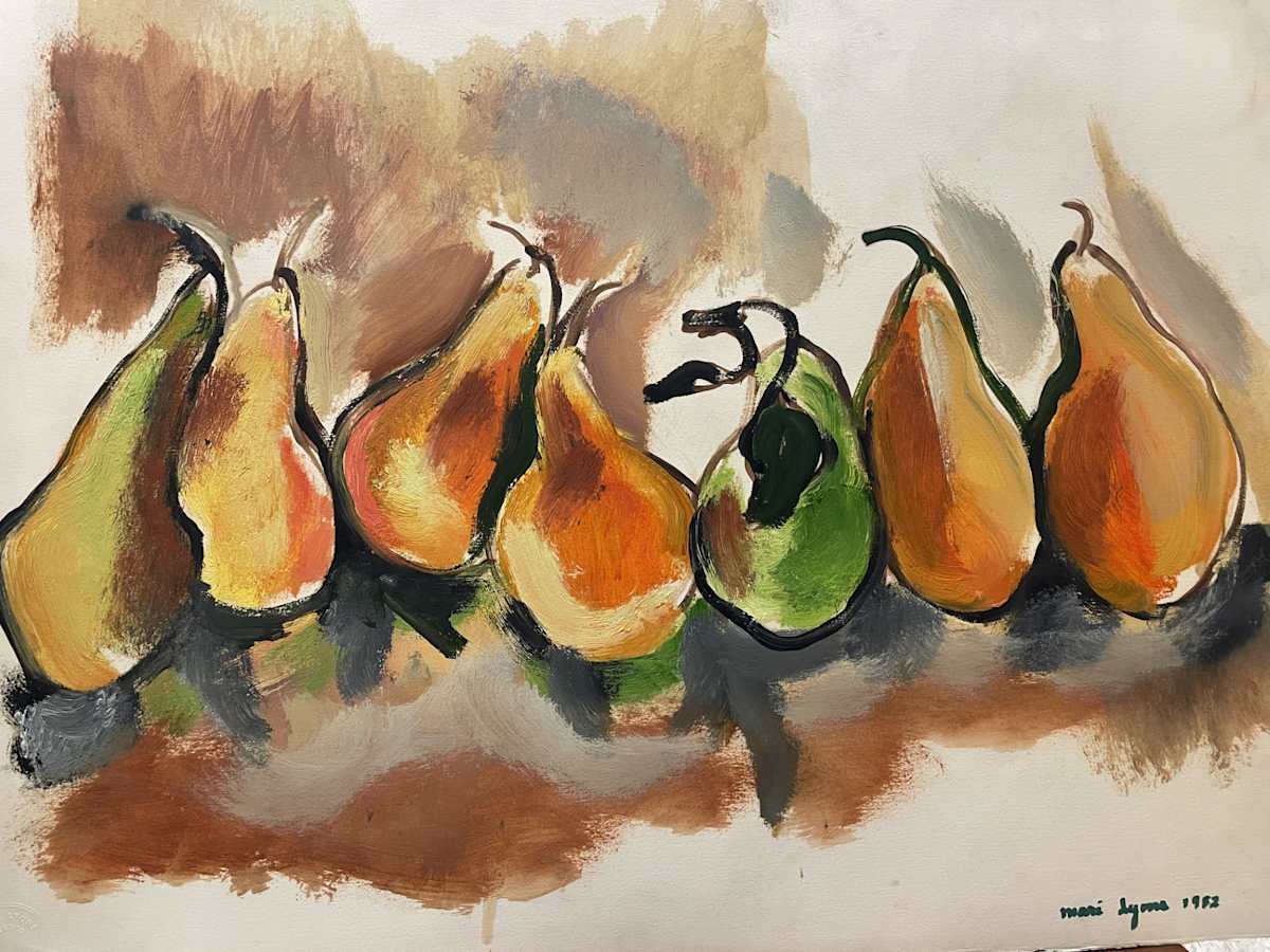 Pears in Biege II by Mari Lyons, Image 1.