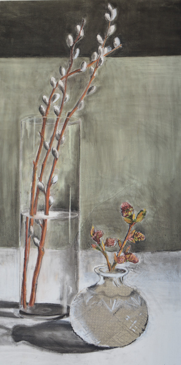 Cottonwood Buds and Pussy Willows by Deborah Mitchell 