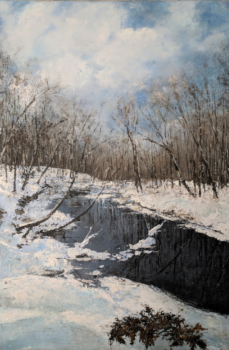 Winter Stream by Abdul Khaliq Ansari 