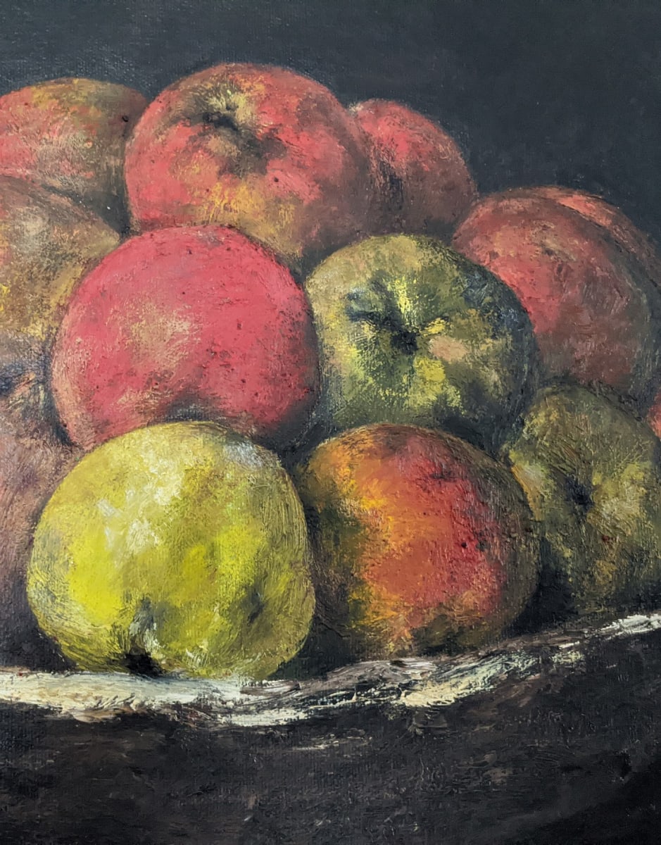 Still Life with Apples and a Pomegranate by Abdul Khaliq Ansari 