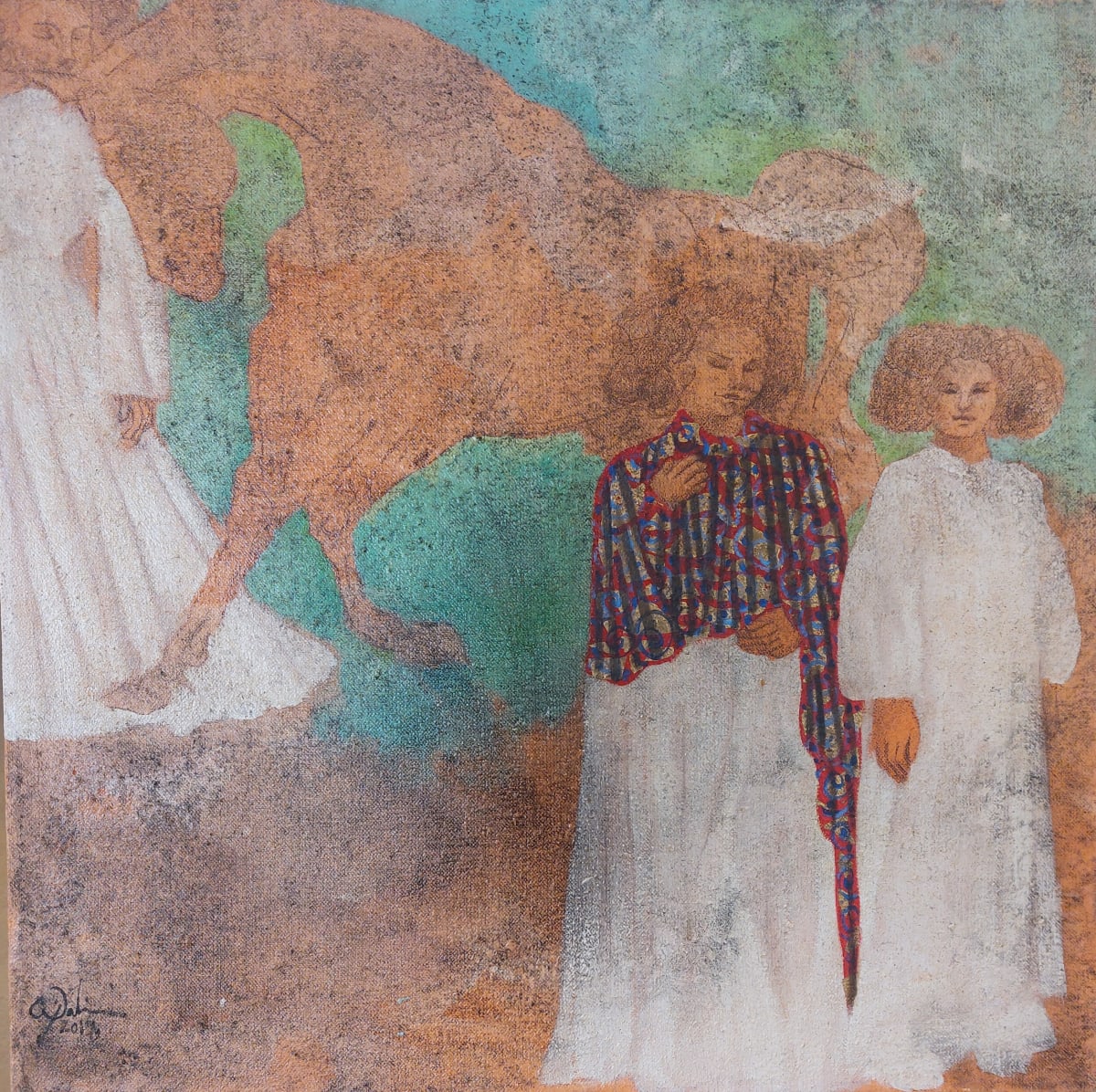 Women & Horse 1 by Walid Jahin 