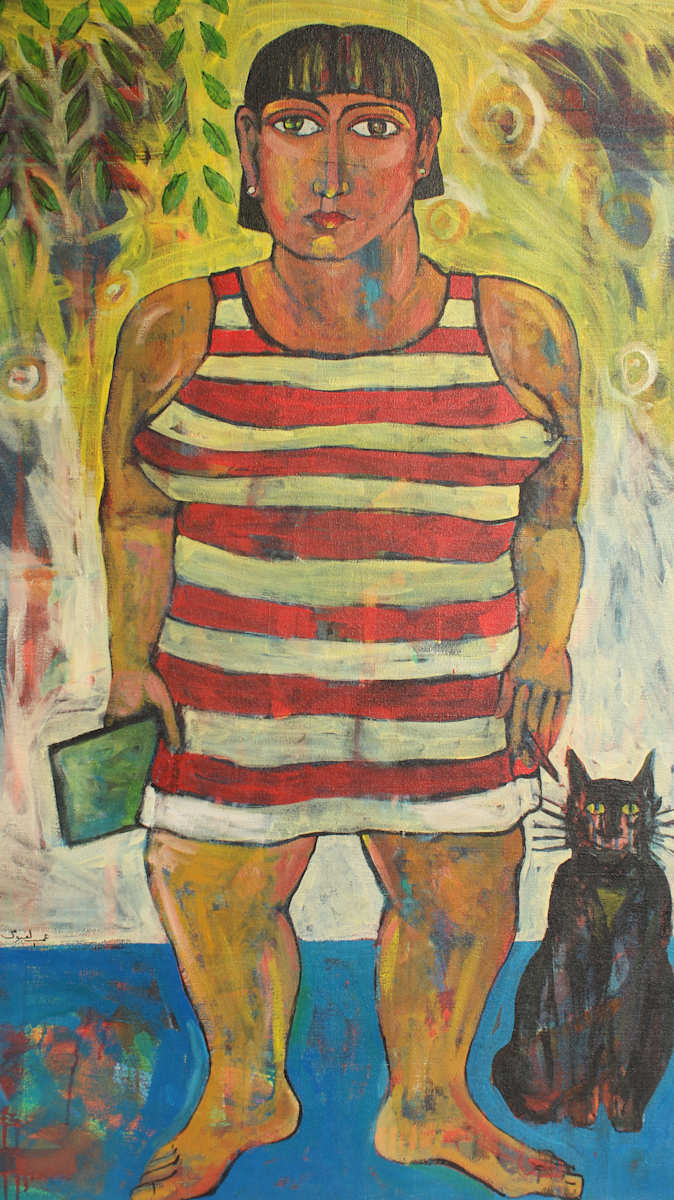 Woman and cat 2 by Omar El Fayoumi, Image 2.