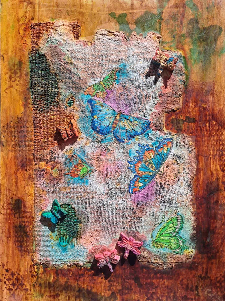 Butterflies on Vintage Nature by Israa Kazem, Image 1.