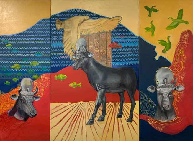 Untitled (3 Pieces, Sold Separately or as one - Size is the total of the 3) by Nada Sayadia 