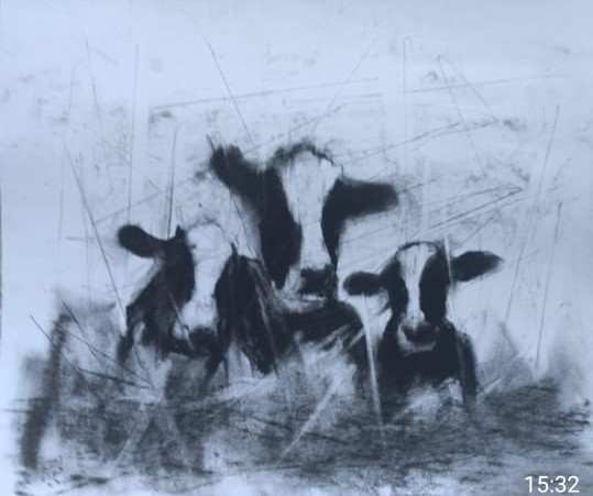 Cows 4 (set of 3, sold separately) by Ahmed Fawzi Emara 