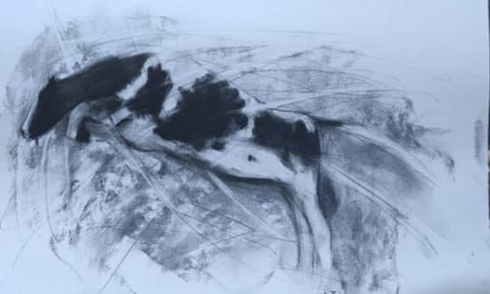 Cows 3  paintings (Set of 3, sold separately) by Ahmed Fawzi Emara, Image 1.