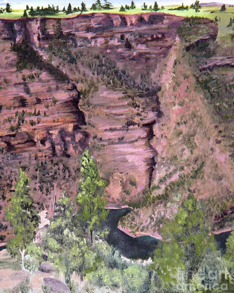 Flaming Gorge by Nila Jane Autry  Image: Capturing Grandeur like this on such a little canvas was a fun challenge!