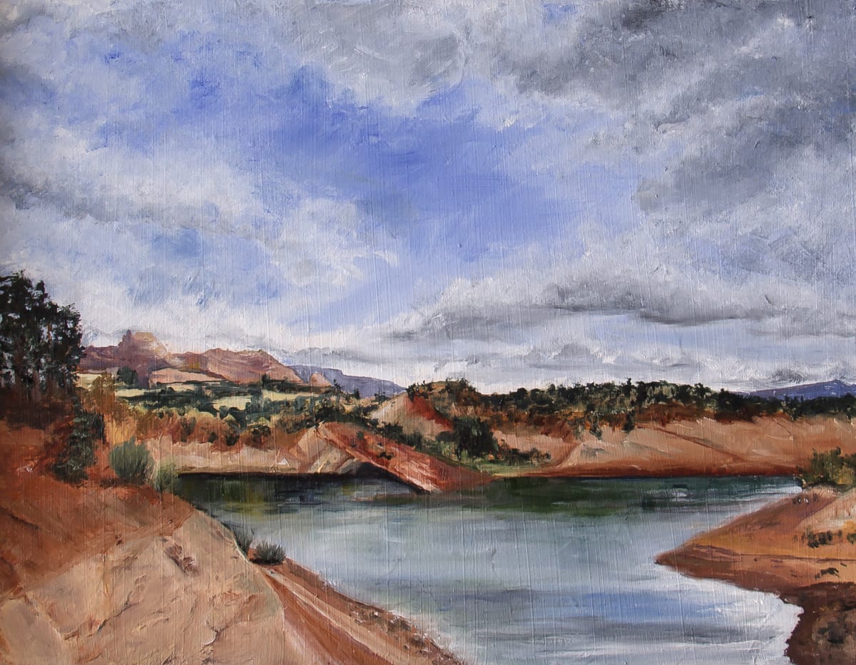 Red Fleet 'Dino Tracks'  Image: Plein Air Competition, I won People's choice, and an honorable mention.  Red Fleet is a park in the Vernal Utah area.  