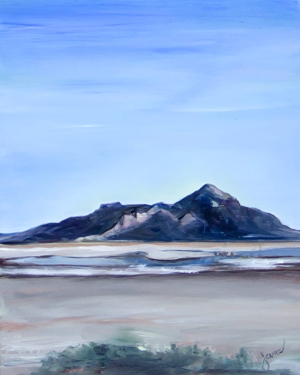 Stansbury Island from 1000 North by Nila Jane Autry  Image: Plein air from 1000 North in Tooele, such a great view!