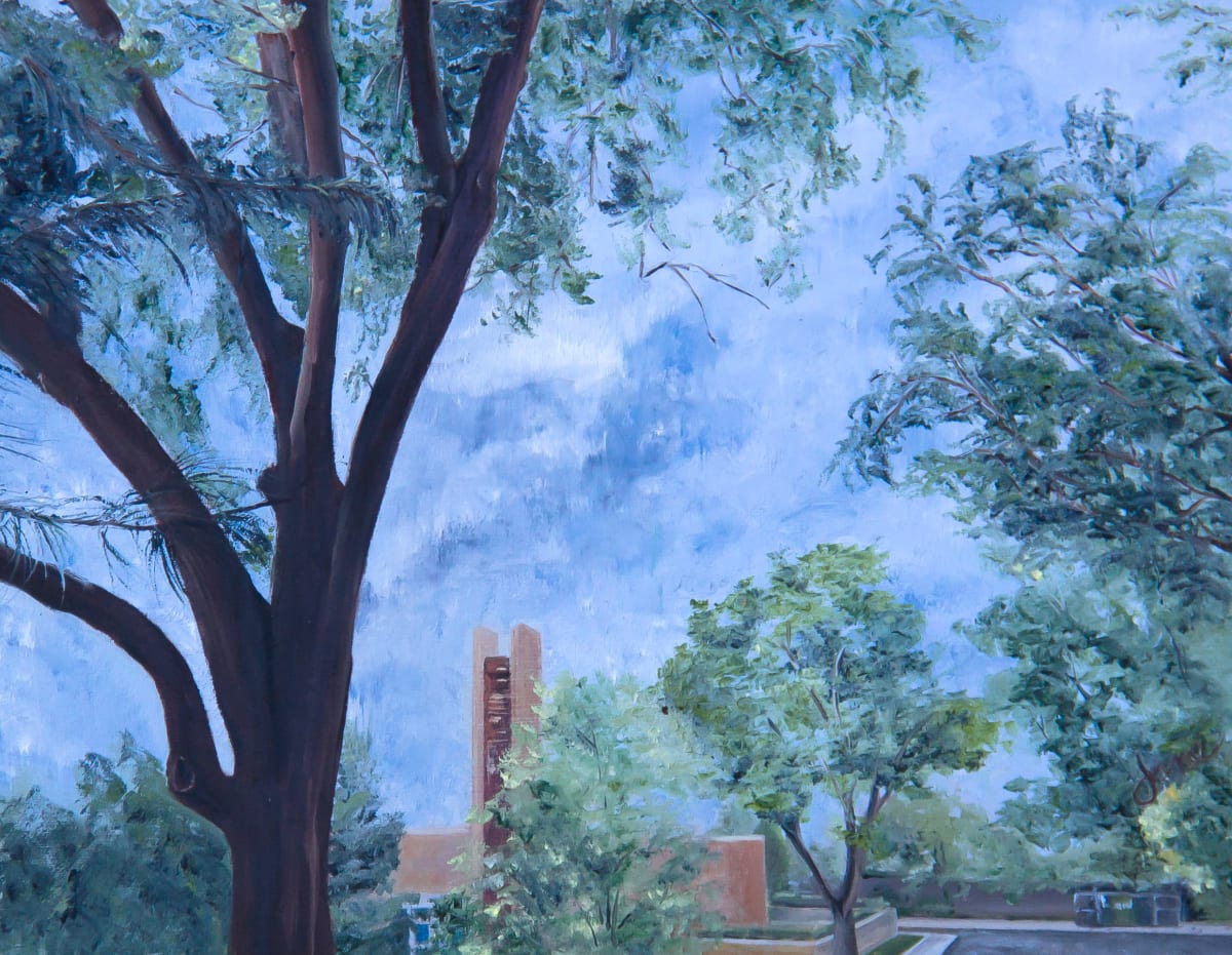 1962 Steeple by the People  Image: Plein air painted across the street in Holladay from Dave Isaac's yard, painted with my friend Jan.  