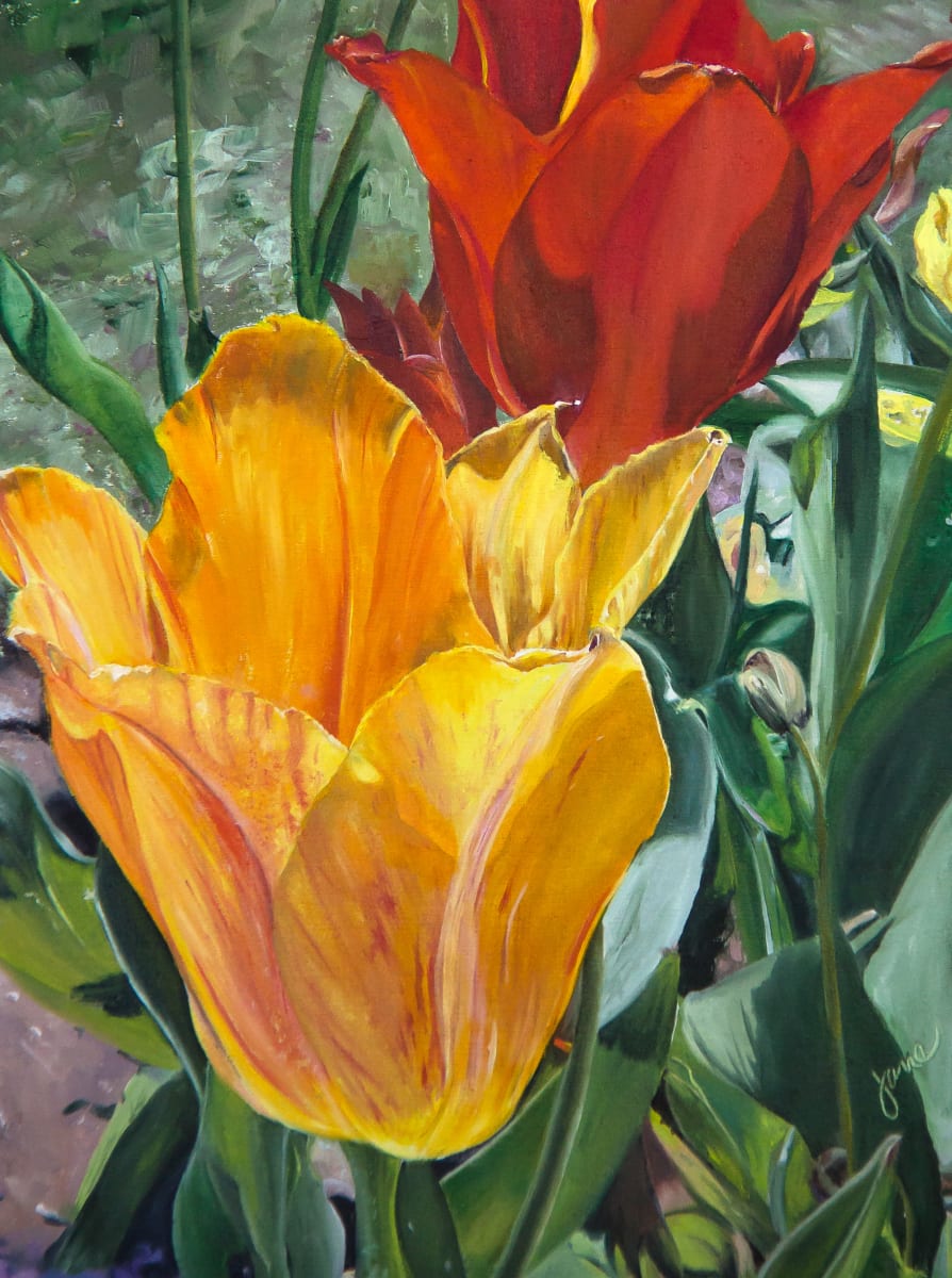 Tulip Friends by Nila Jane Autry  Image: My friends are tulips, tulips are my friends. Thanksgiving Point Festival tradition. You'll certainly see more tulips from me!