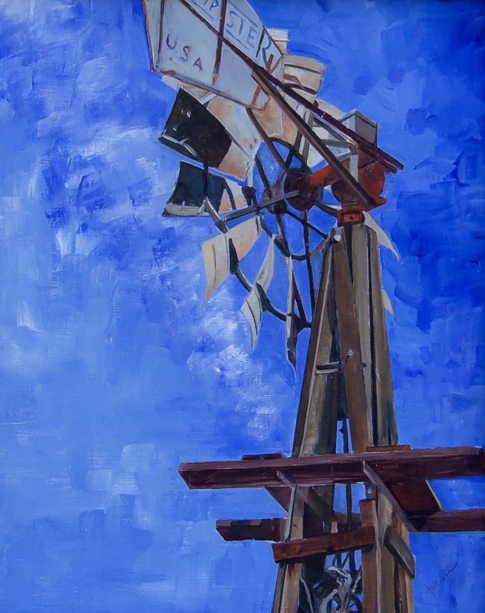 Windmill at the Gristmill  Image: This was so hard but Fun to paint.  At least 4 plein air painting trips.