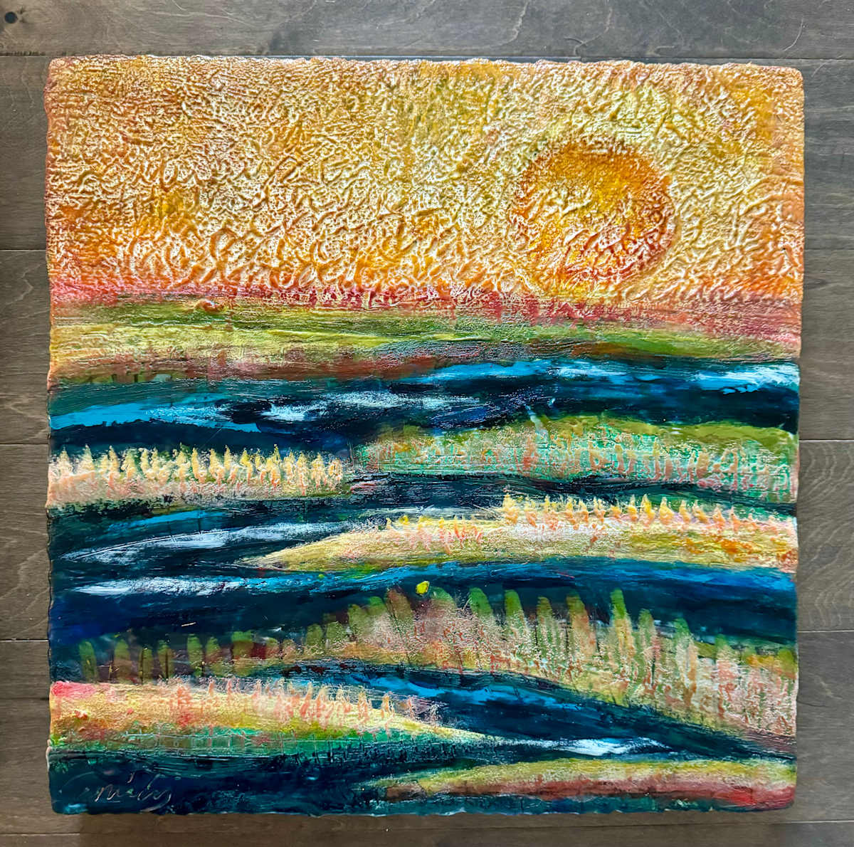 Golden Love and Gratitude Marsh by Emily Anne Scott 