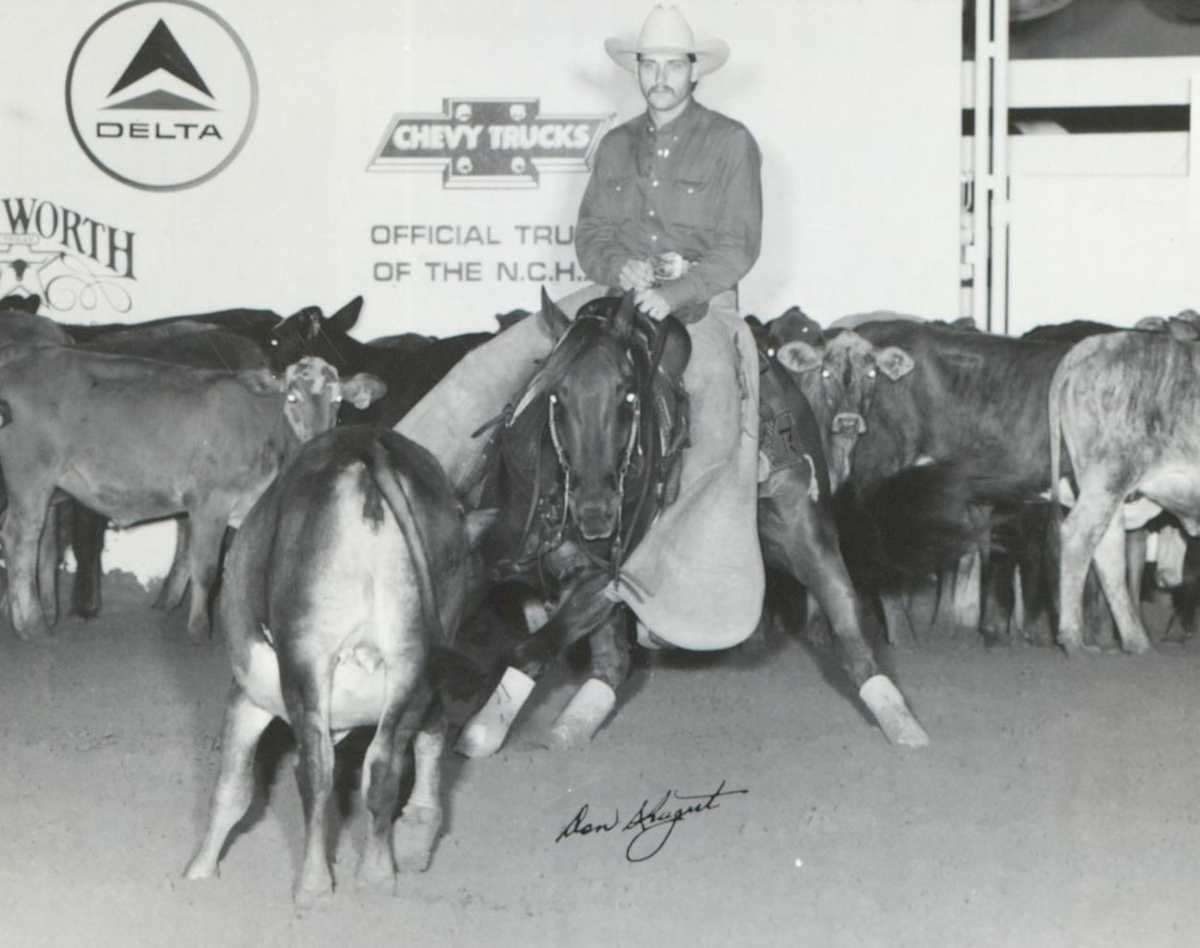 Mark Lavender  Image: Mark Lavender showing at the 1991 NCHA Summer Spectacular. 
