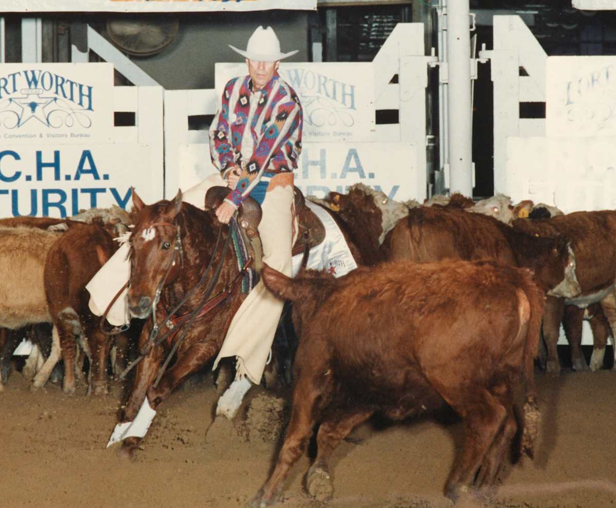 Bob Kingsley  Image: Bob Kingsley showing at the 1992 NCHA Futurity.