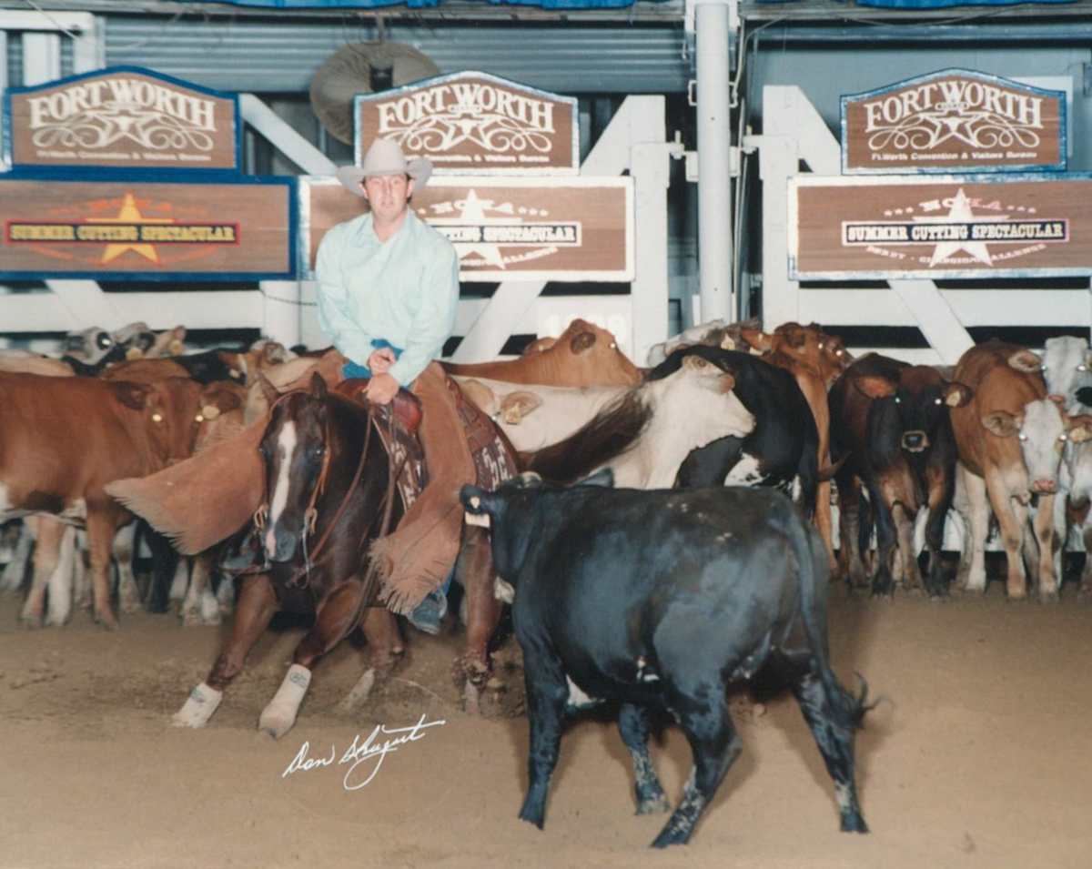 Cole Leatherman  Image: Cole Leatherman showing at the 1998 NCHA Summer Spectacular, Non-Pro.